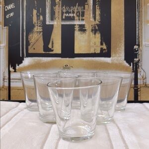 Elegant Clear Glass Whiskey Cognac Vodka Glassware Set of 6